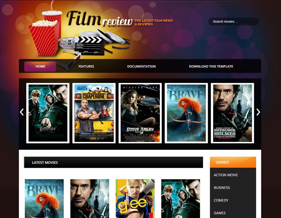 Film Reviews Blogger Template