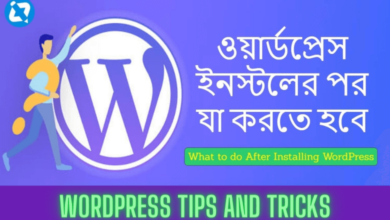 ওয়ার্ডপ্রেস ইনস্টলের পর যা করতে হবে - What to do After Installing WordPress