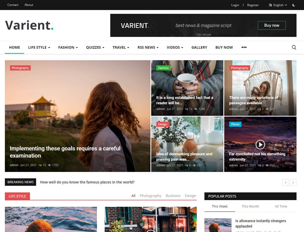 Varient News and Magazine PHP Script