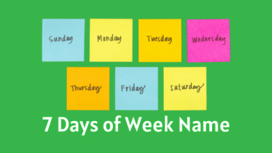 7 Days of Week Name in English Arabic Hindi and Bengali